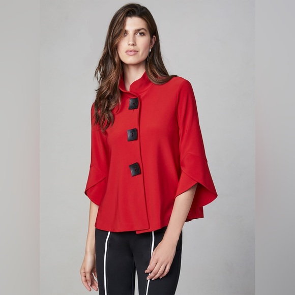 Joseph Ribkoff - Tulip Sleeve Jacket - Red - Picture 1 of 6